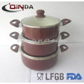 Forged aluminum aluminium die-casting sauce pans with glass ild